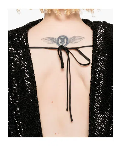 Giuseppe Di Morabito Sequined Long-sleeved Dress In Black