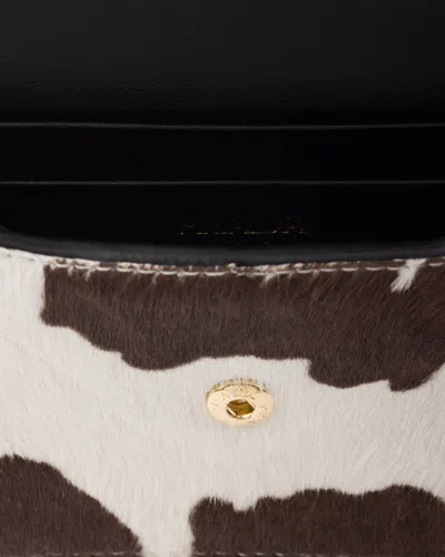 Prada Printed Leather Card Holder With Shoulder Strap In Multi