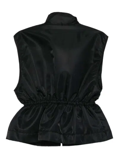 Cecilie Bahnsen Bree Nylon Vest In Black