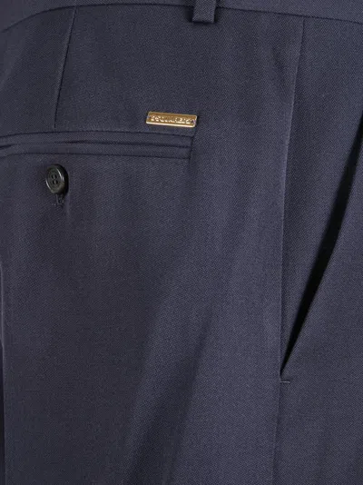 Dsquared2 Cuffed Trousers In Blue