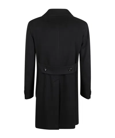 Tagliatore Long-sleeved Coat In Black