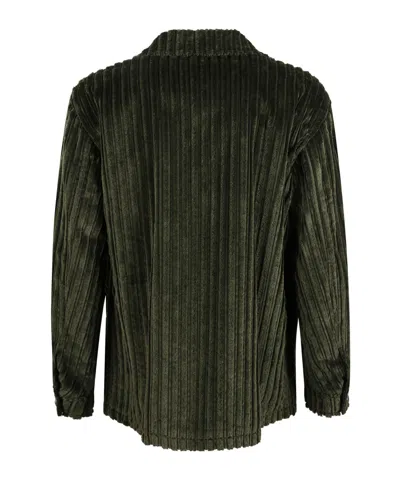 Tagliatore Corduroy Buttoned Jacket In Green