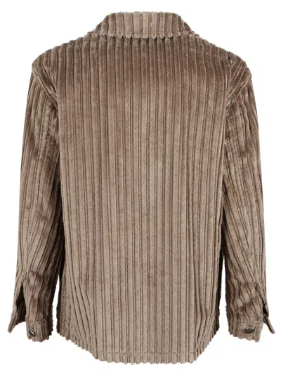 Tagliatore Corduroy Pocket Jacket In Brown