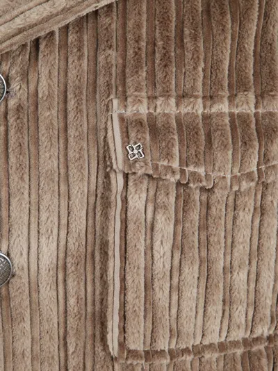 Tagliatore Corduroy Pocket Jacket In Brown