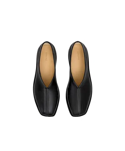 Lemaire Square-toe Loafers In Black