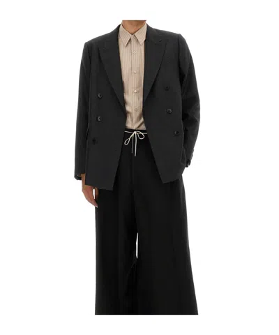 Dries Van Noten Long-sleeved Suit Jacket In Black