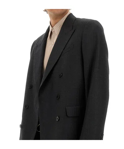 Dries Van Noten Long-sleeved Suit Jacket In Black
