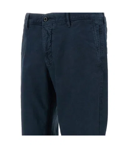 Incotex Belt Loop Casual Pants In Blue