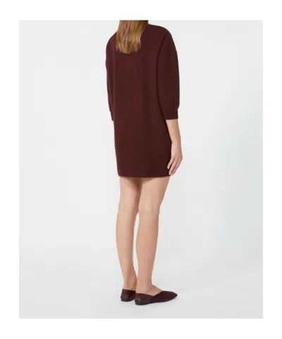 Max Mara Canada Knitted Mini Dress In Red