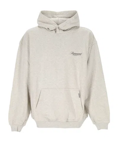 Represent Owners Club Script Hoodie In Gray