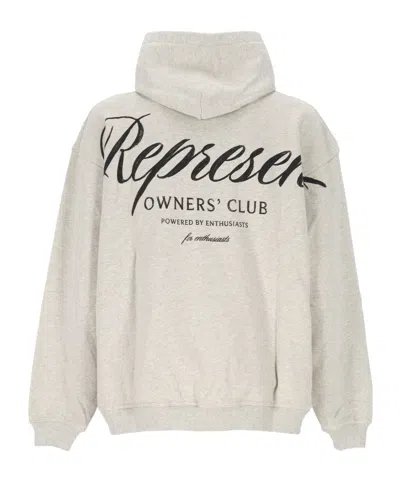 Represent Owners Club Script Hoodie In Gray