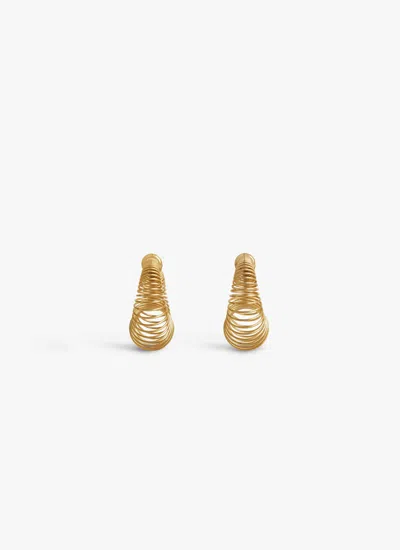 Alaïa Spiral Small Hoop Earrings In Gold