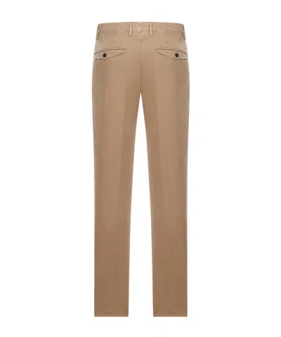 Incotex Tailored Cotton Trousers In Brown