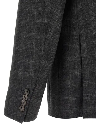 Pal Zileri Lord Prince Of Wales Suit In Gray