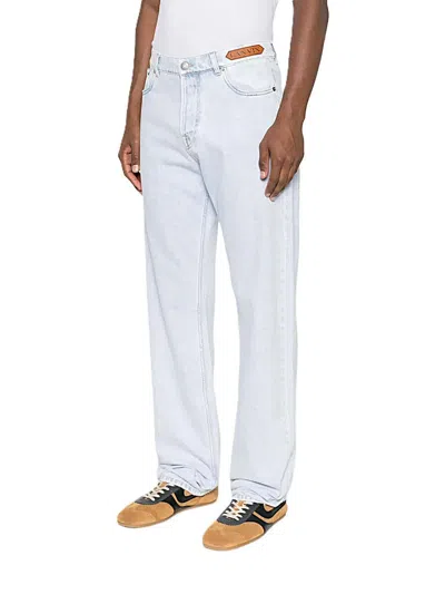 Lanvin Logo-patch Jeans In Blue