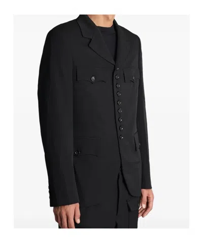 Comme Des Garçons Long-sleeved Suit Jacket In Black