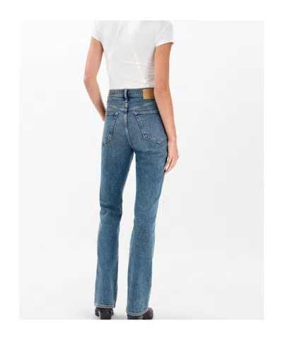 Rag & Bone Peyton High Rise Full Length Bootcut Jeans In Pikes In Blue