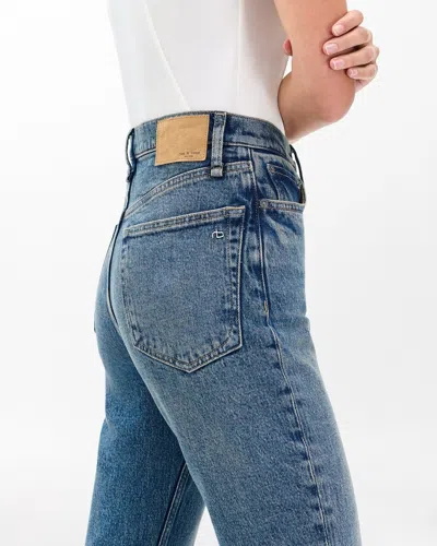 Rag & Bone Peyton High Rise Full Length Bootcut Jeans In Pikes In Blue