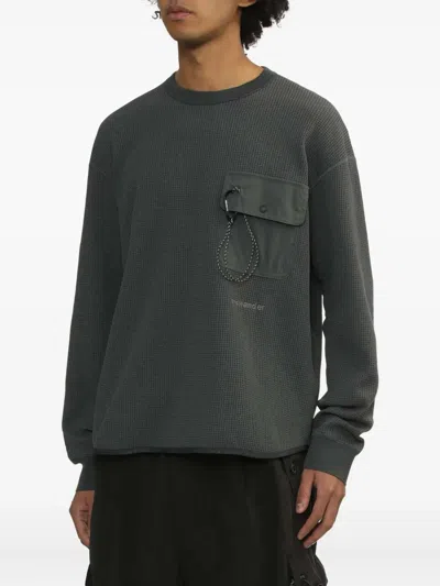 And Wander Waffle Long Sleeve T-shirt In Gray