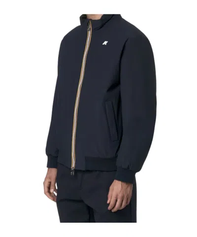 K-way Zippered Double-sided Cotton Jacket In Blue