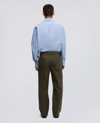 Aspesi Pantalone Slim Banana In Gabardina Di Cotone - Militare In Green
