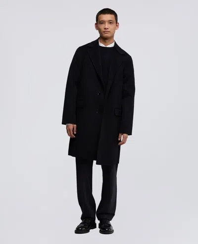 Aspesi Cappotto Franz In Double Di Lana - Navy In Blue