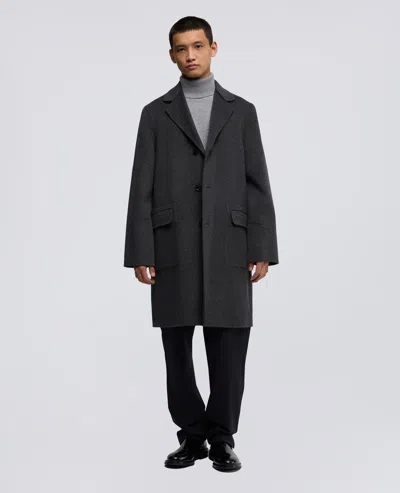 Aspesi Cappotto Franz In Double Di Lana - Antracite In Gray