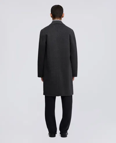 Aspesi Cappotto Franz In Double Di Lana - Antracite In Gray