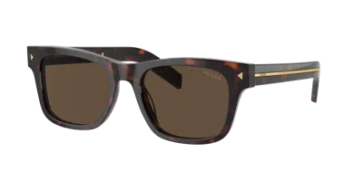 Prada Eyewear Square Frame Sunglasses In Radica Tortoise
