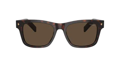 Prada Eyewear Square Frame Sunglasses In Radica Tortoise