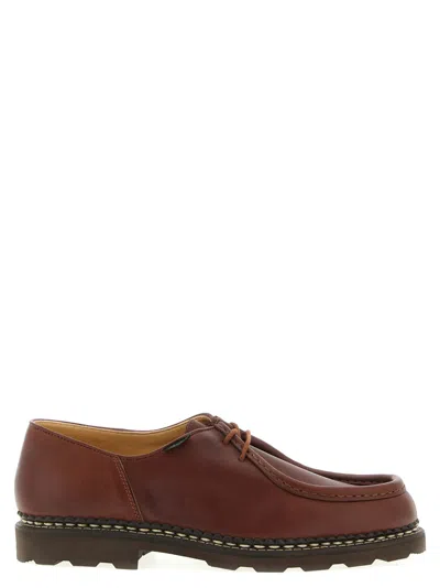 Paraboot Michael Leather Derby Shoes In Brown