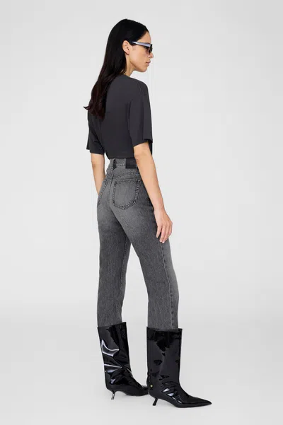 Anine Bing T-shirt Cohen In Cotone Ardesia Donna In Black