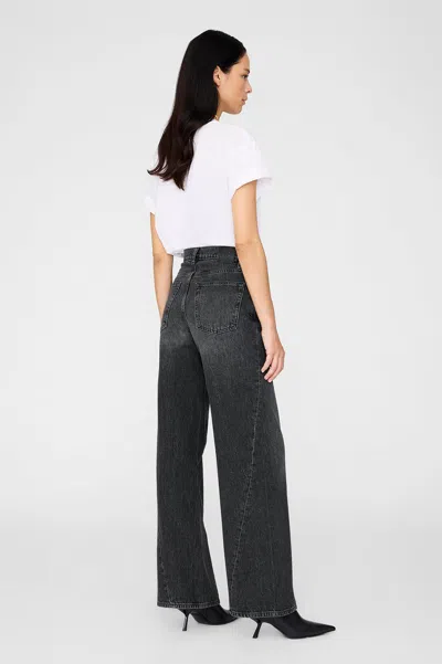 Anine Bing Brie Jeans Woman Black In Black