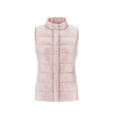 Herno Multicolor Polyamide Sleveless Jacket In Pink