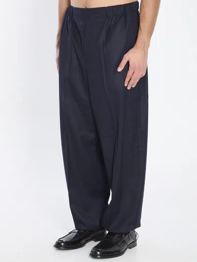Jacquemus Tailored Relaxed Trousers Pleated In Blue
