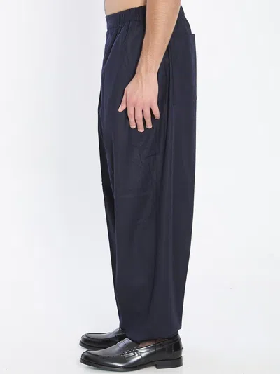 Jacquemus Tailored Relaxed Trousers Pleated In Blue