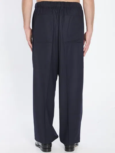 Jacquemus Tailored Relaxed Trousers Pleated In Blue