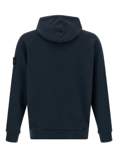 Stone Island Cotton Hoodie In Blue