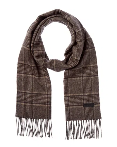 Bruno Magli Silk & Cashmere-blend Scarf In Brown