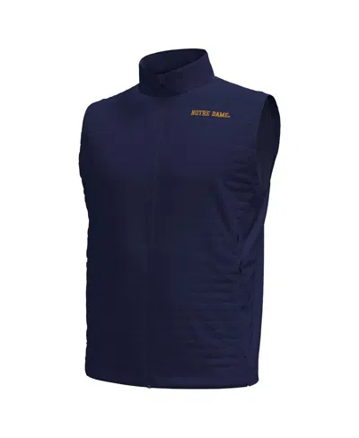 Under Armour Men's Navy Notre Dame Fighting Irish Drive Pro Storm Full-zip Sweater Vest In Blue