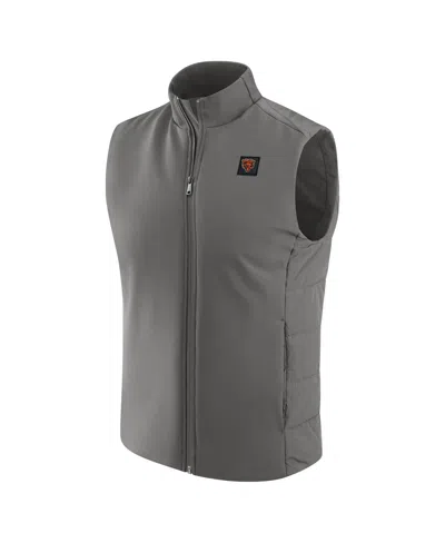 J. Palmer Men's Graphite Chicago Bears Front Office Full-zip Vest In Gray