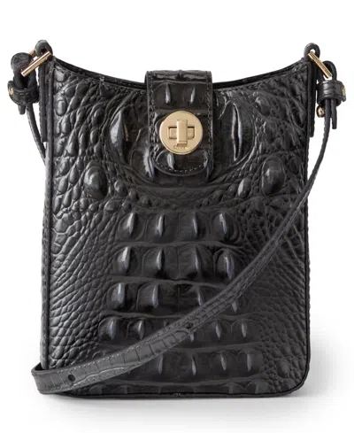 Brahmin Marley Melbourne Mini Leather Crossbody In Black