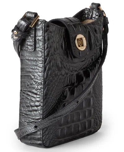 Brahmin Marley Melbourne Mini Leather Crossbody In Black