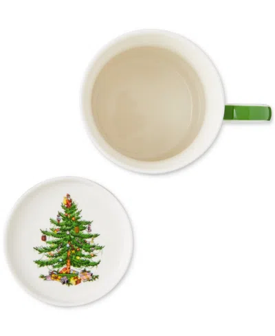 Spode Christmas Tree Mug & Coaster Set In Multi