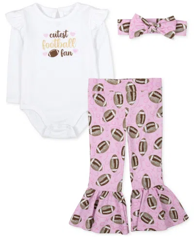 Baby Essentials Baby Girls 3-pc. Baby Clothing Set In Pink