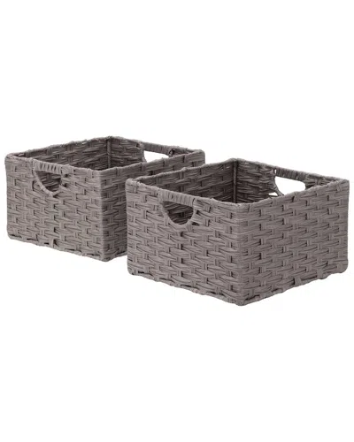 Seville Classics Pack Of 2 Handwoven Baskets