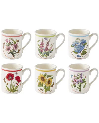 Portmeirion Set Of 6 Botanic Garden Meadow Breakfast Mugs In Multi