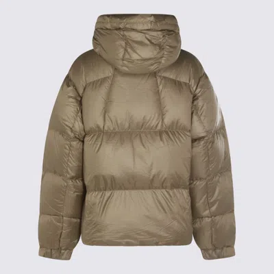 Goldwin Beige Nylon Pertex Quantum Down Jacket In Brown