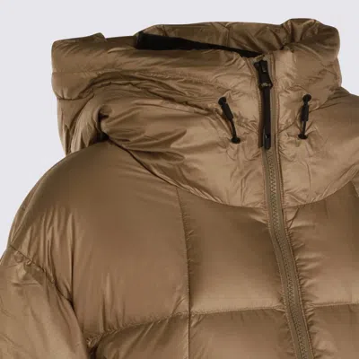 Goldwin Beige Nylon Pertex Quantum Down Jacket In Brown