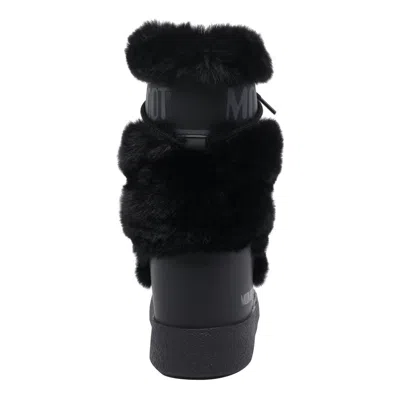 Moon Boot Boot "ltrack High Faux-fur" In Black